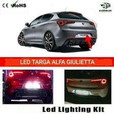 COPPIA LUCI TARGA LED ALFA ROMEO GIULIETTA T10 W5W + SPEGNI SPIA 100% NO ERROR