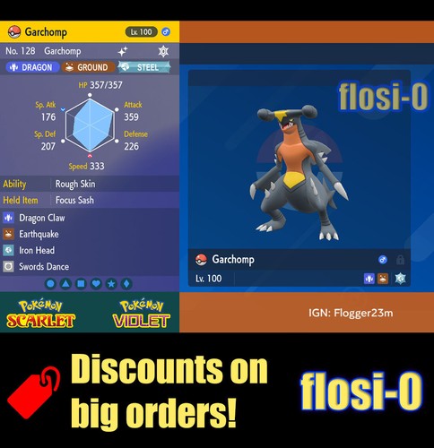 6iv shiny garchomp - 6iv,