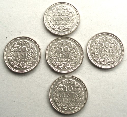 Olanda 5x10 centesimi 1936 unc - 1936,