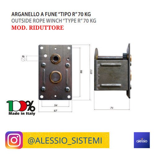 Arganello fune per - arganello,