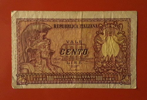 Banconota 100 lire - 100, 1951