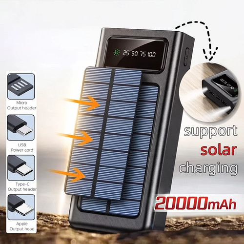 Power bank solare - bank, 20000mah