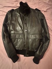 COVERI FACTORY Giacca Giubbotto Moto taglia 58 vera pelle nera