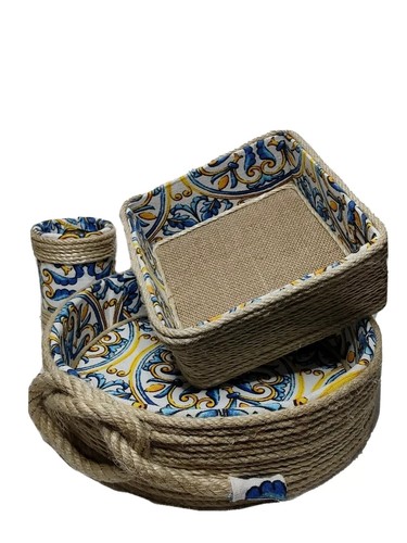 Set maiolica cestino - set,
