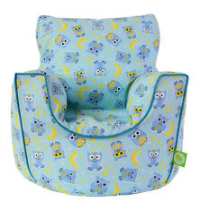 Poltrona in cotone blu gufi