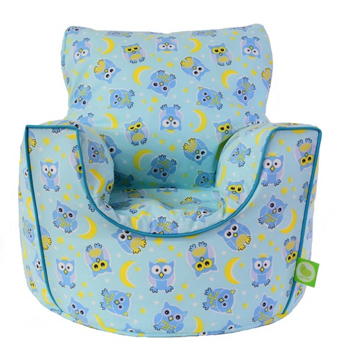 Poltrona cotone blu gufi - poltrona,