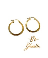 Orecchini Cerchio in ORO GIALLO con Numeri Romani ORO 18KT 750% List. 285€
