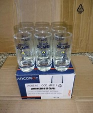 Set Completo 6 Bicchieri Di Vetro Shot Pubblicitari Limoncello Di Capri 6CL