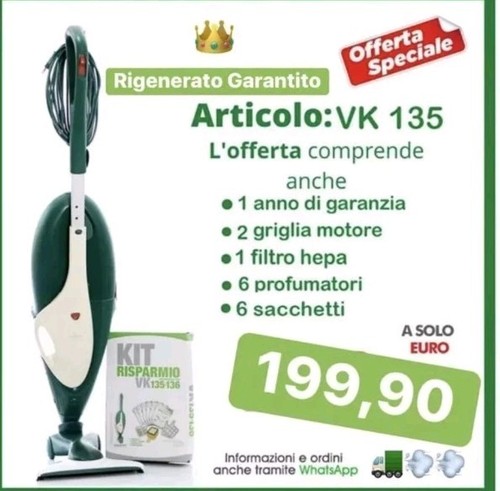 Folletto 135 con - con, uso