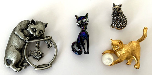 Lotto spille gatto - e,