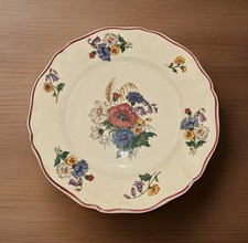 Servizio Set Piatti Sarreguemines Rotondo Terracotta Agreste 1920-1950 Piatto...