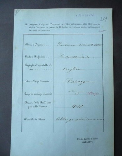 Autografo marzotto gaetano - autografo,
