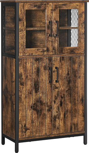 Credenza legno con vetrina - in,
