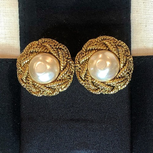 Orecchini chanel placcati oro - chanel,