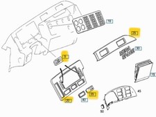 MERCEDES TRUCK LKW ACTROS PANNELLO RIVESTIMENTO QUADRO STRUMENTI OEM B66672231
