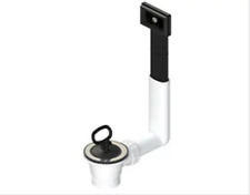 PILETTA 70 mm CON TAPPO E TROPPO PIENO RETTANGOLARE PER LAVELLO 11/2" INOX