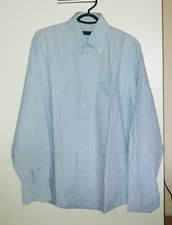 PRIMATE camicia azzurra maniche lunghe uomo taglia M tasca cotone blu
