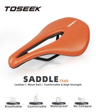 TOSEEK Sedile Bici Pelle Cavo Traspirante MTB Bici Strada Selle Sedile Corsa