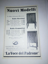 manifesto poster pubblicità voce del padrone radio grammofoni epoca 1930s
