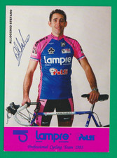 CYCLISME carte cycliste ALLOCCHIO STEFANO équipe LAMPRE POLTI 1993 signée