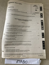 Renault note technique 1987 R5 R9 R11 R21 R25 Jeep Espace etc anti corrosion