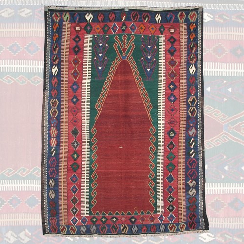 Antico kilim anatolico - , curato