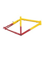 TELAIO BICI BICICLETTA ALLUMINIO 26 MTB ROSSO/GIALLO SENZA FORCELLINO H48