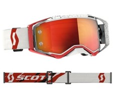 MASCHERA MASCHERINA MX CROSS SCOTT MX GOGGLE PROSPECT 21 WHITE RED ORANGE CHROME