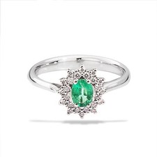 Anello Recarlo Donna Camelia in Oro bianco Smeraldo R77CC001/SM-13-2