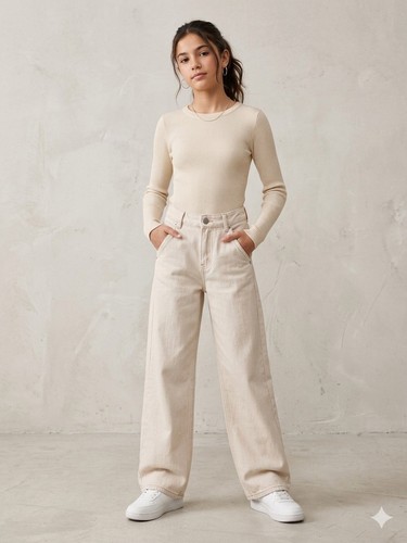 Jeans zara ragazza dritto - dritto, vita