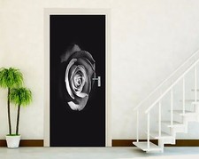 ADESIVI PORTE ADESIVO PORTA WALL STICKERS DECORAZIONE CASA ROSA BIANCO NERO  P09