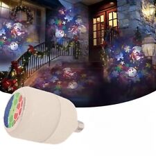 LAMPADA LAMPADINA LED RGB ROTANTE EFFETTO LUCI PROIETTORE E27 BABBO NATALE RENNE