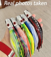 Esche da Pesca Trolling Alta Velocità Wahoo Jet Heads Gonne Polpo Esche da Trolling