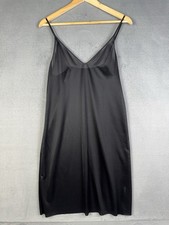 Abito donna slip raso nero