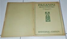Spartiti PAGANINI MOTO PERPETUO per VIOLINO E PIANO Universal Jeno Hubay VINTAGE