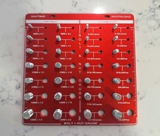 Correttore filettatura dadi e bulloni, identificatore, calibro, standard, metrico, 28 misure