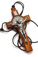 Collana Crocifisso in legno di