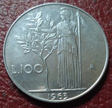 1963-R ITALY 100 LIRE IN EF