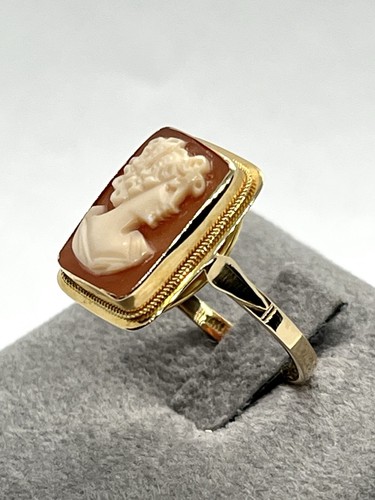 Anello oro 14kt cammeo - anello,