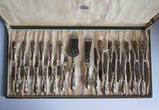 26 Piece Silver (800) Vintage Solingen Dessert Service Cutlery in case - unused.