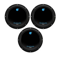 Planet Audio 10" 1500W Doppia Bobina Vocale 4 Ohm Subwoofer Potenza Audio Auto (Confezione da 3)