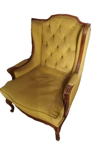 Poltrona bergere noce italia - poltrona,