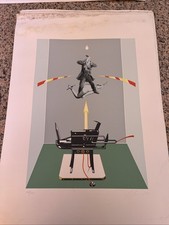 SERGIO SARRI LITOGRAFIA FIRMATA E NUMERATA DEL 1984 CM. 70 X 50