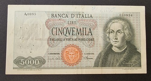 Cinquemila 5000 lire colombo - lire, 1