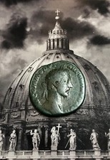 Numis - Sesterzio di Commodo - IMPERATORE SEDUTO SU PEDANA moneta romana antica