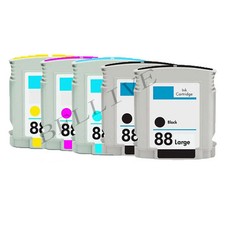 5 CARTUCCE STAMPANTE PER HP 88