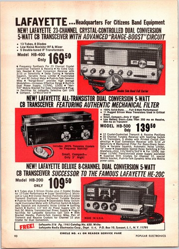 Lafayette 1965 magazine cb - lafayette,