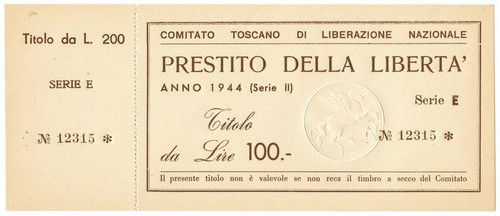 100 lire con matrice - con, prestito
