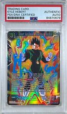 Carta Kyle Hebert autografata firmata scritta Son Gohan Dragon Ball PSA Encap