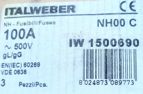 Italweber fusibili 100ampere - italweber,